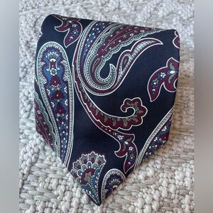 Vintage CHRISTIAN DIOR Monsieur Silk Tie Multicolor Abstract Paisley Pattern 3.5